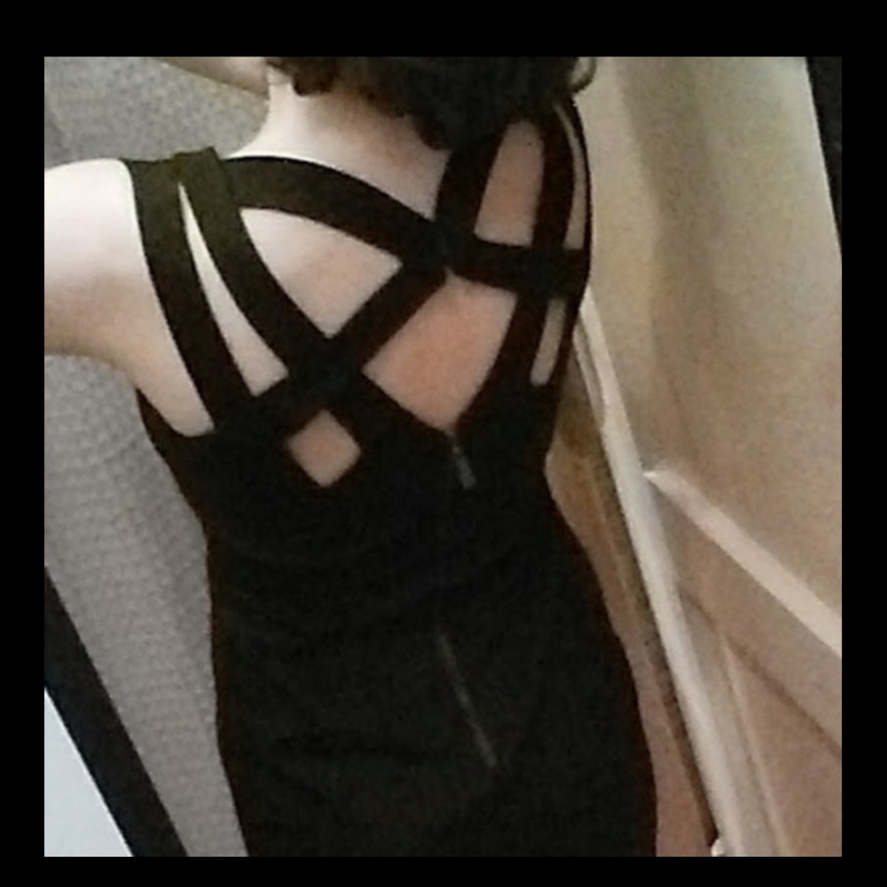 Lbd Like New Cooper St black dress fancy crisscross back straps lbd